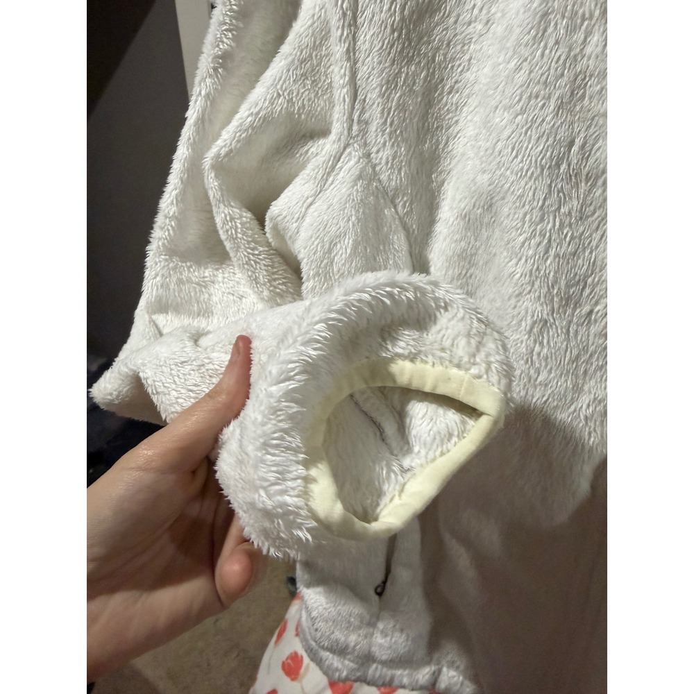 The North Face Osito Fleece Jacket Womens Small White Full Zip High Pile Soft - Picture 6 of 13